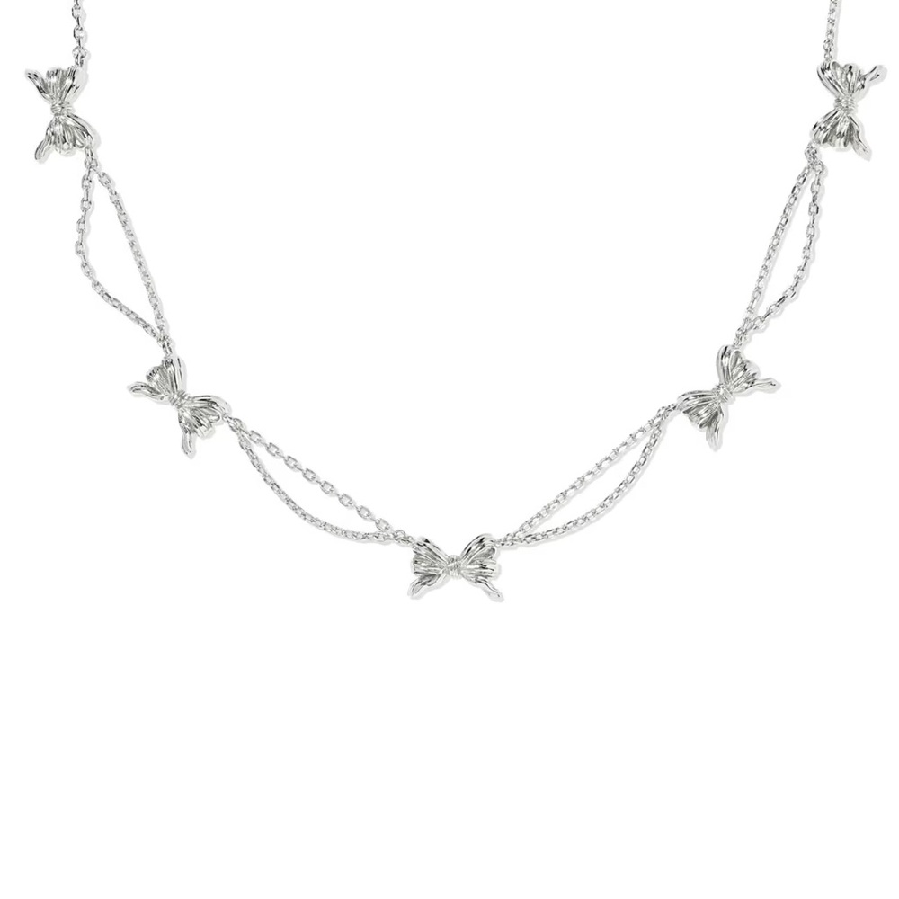Kendra Scott Bow Silver Strand Necklace